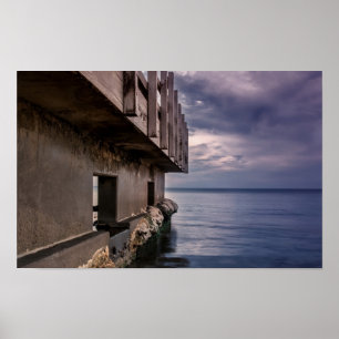 Affiche Passerelle au coucher du soleil