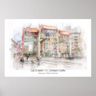 Affiche Passerelle vers Chinatown Vancouver ID711