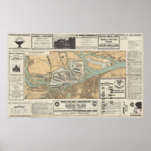 Affiche Passerelle vers le monde : Carte du port de Hambou