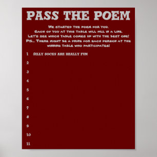 Affiche Passez le jeu Mariage Poem