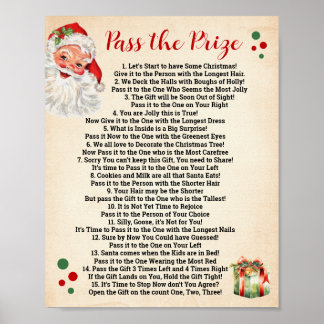Affiche Passez le Poème Prix Jeu de Noël