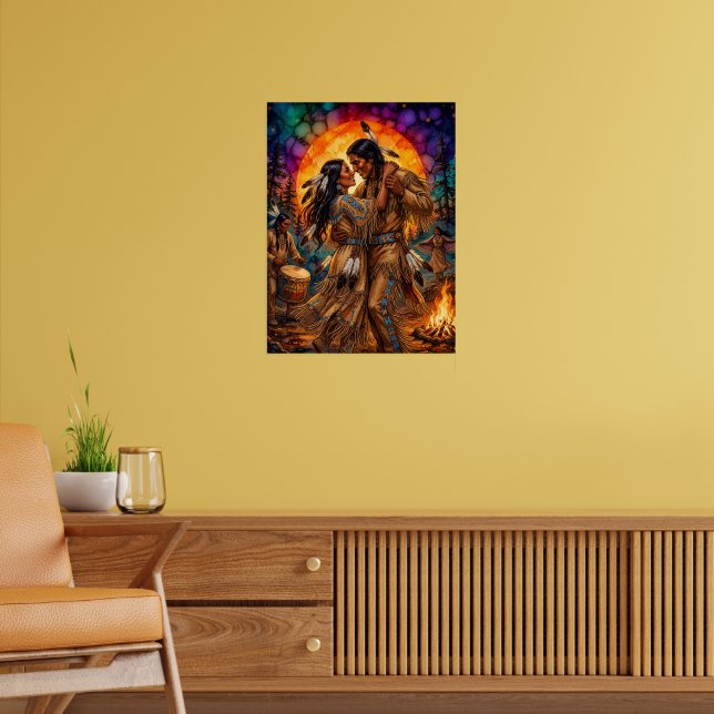 Affiche Passion Ardente : Danseurs Amérindiens (Salon 2)