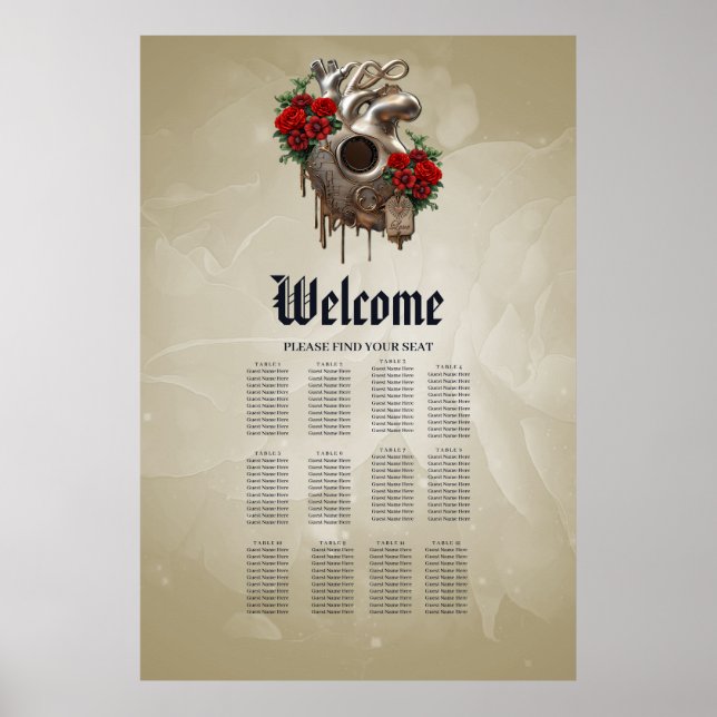 Affiche Passion Steampunk, le Coeur mécanique de l'Amour. (Devant)