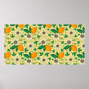 Affiche Passionflower (passiflora, fruit de la passion) su