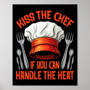 Affiche Passionné de cuisine Chef Kiss Grill Fumoir