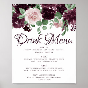 Affiche Passions changeantes   Menu de boissons au vin vio