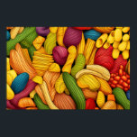 Affiche Pasta art background LARGE<br><div class="desc">Pasta art background
seamless pattern , abundance , art , background , close-up , colorful , creativity , doodle</div>