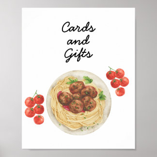 Affiche Pasta Baby shower Cards & Gifts