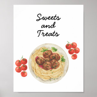 Affiche Pasta Baby shower Sweets & Treats