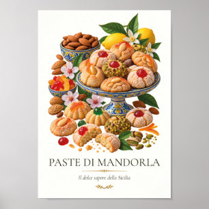Affiche Paste di Mandorla – Vintage Italian Dessert