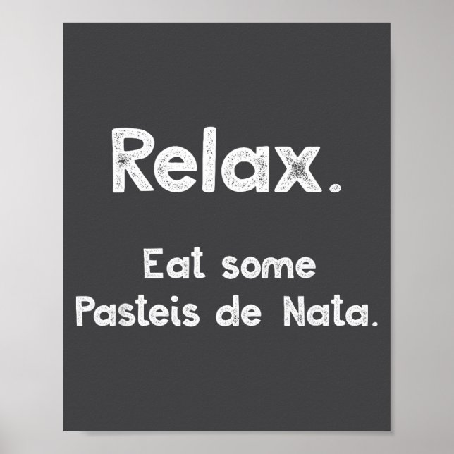 Affiche Pasteis De Nata Rtuguese Quote Funny Rtugal Food R (Devant)