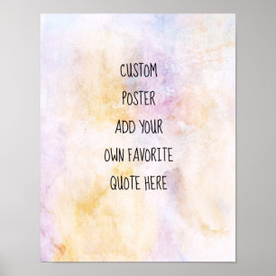 Affiche pastel aquarelle ajouter un devis artistique perso