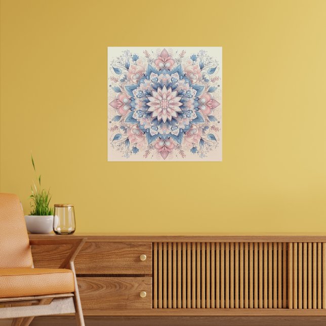 Affiche Pastel Arabesque Mandala Art (Salon 2)