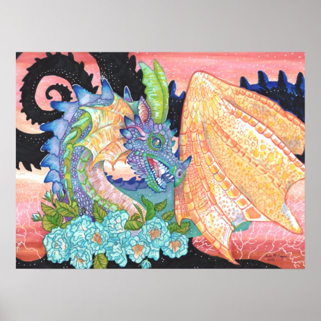 Affiche Pastel Blue Rose Dragon (Devant)