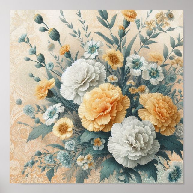 Affiche Pastel Carnations (Devant)