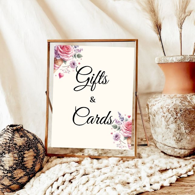 Affiche Pastel Crème glacée Fête des mariées Cadeaux & Car (Créateur téléchargé)