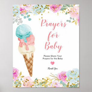 Affiche Pastel Crème glacée Prières pour Baby Sign