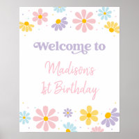 Pastel Daisy Flower Welcome Anniversaire