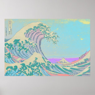 Affiche pastel de la Grande Vague