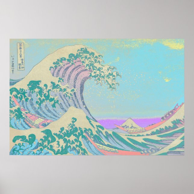 Affiche pastel de la Grande Vague (Devant)