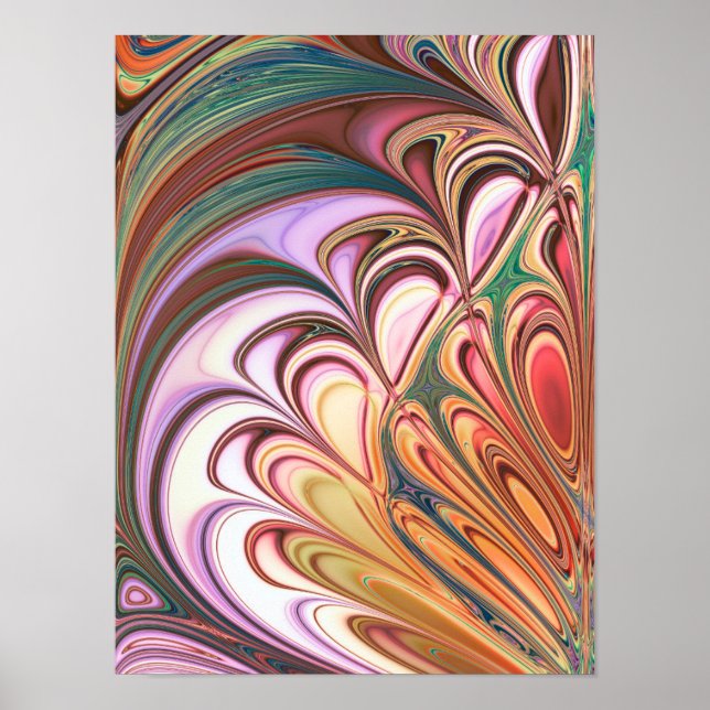 Affiche Pastel Feather Fractal (Devant)