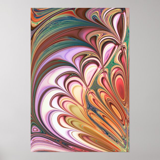 Affiche Pastel Feather Fractal (Devant)