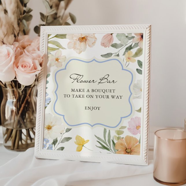 Affiche Pastel Floral Flower Bar (Créateur téléchargé)