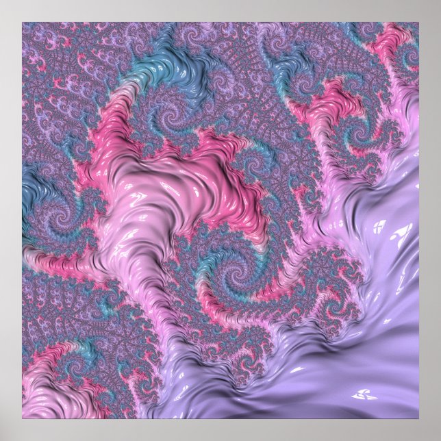 Affiche Pastel Fractal (Devant)