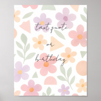 Affiche Pastel Garden Delft - Motif Floral Minimaliste
