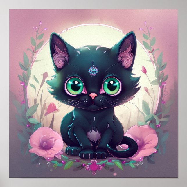 Affiche Pastel goth cat (Devant)