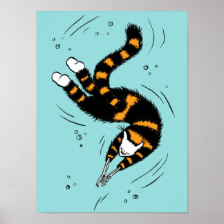 Affiche Pastel Goth Chat Skeleton
