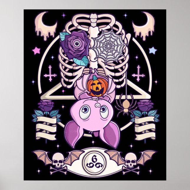 Affiche Pastel Goth Déplaisant Kawaii Cadeau Chibi Hallowe (Devant)