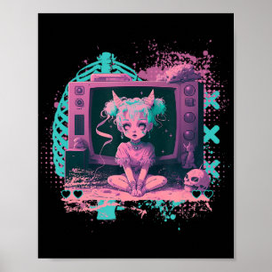 Affiche Pastel Goth Kawaii Creepy Cute Menhera Sad Anime D