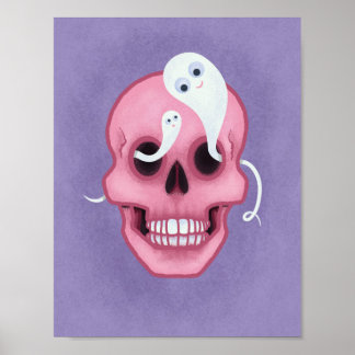 Affiche Pastel goth skull