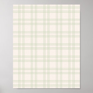 Affiche Pastel Green Et Crème En vichy