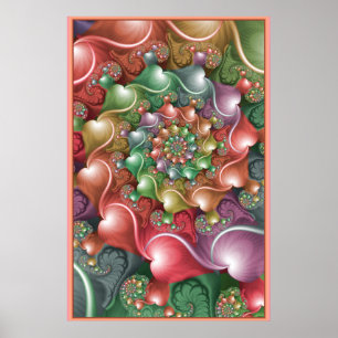 Affiche Pastel Heart Spiral