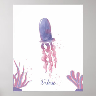 Affiche Pastel Jellyfish Dreams personnalisable