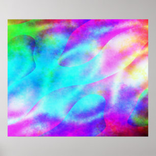 Affiche Pastel Neon Rainbow Gradient Art