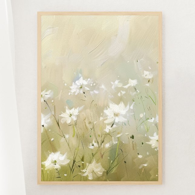 Affiche Pastel Olive Green Fleur sauvage Meadow Imprimer 2 (Créateur téléchargé)