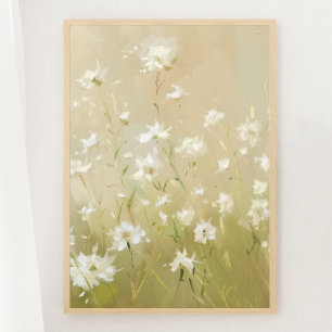 Affiche Pastel Olive Green Fleur sauvage Meadow Imprimer 3