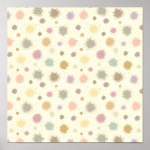 Affiche Pastel Party Pollen - motif sans soudure.