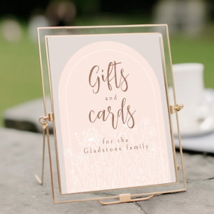 Affiche Pastel Pink Baby In Bloom Douche Panneau Cadeau