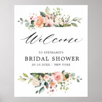 Pastel Pink Blush Rose Fête des mariées florale