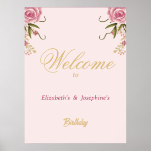 Affiche Pastel Pink Double Jumeau Jumeau Jumeau Jumeau