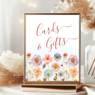 Affiche Pastel Pink Fleur sauvage Cartes et Cadeaux