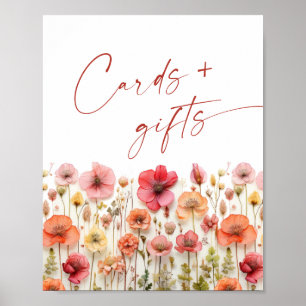 Affiche Pastel Pink Fleur sauvage Cartes et Cadeaux