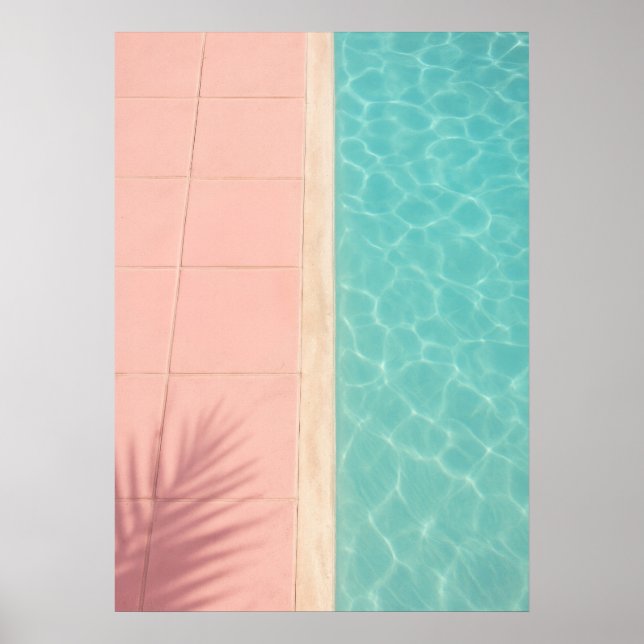 Affiche Pastel Poolside Geometry – Minimal Summer (Devant)