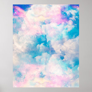 Affiche Pastel Rainbow Ciel nuageux