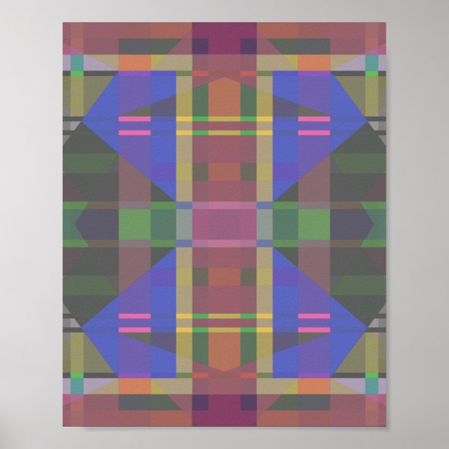 Affiche Pastel rainbow Colorful Geometric (Devant)