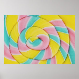 Affiche Pastel Rainbow Spiral Candy Photo